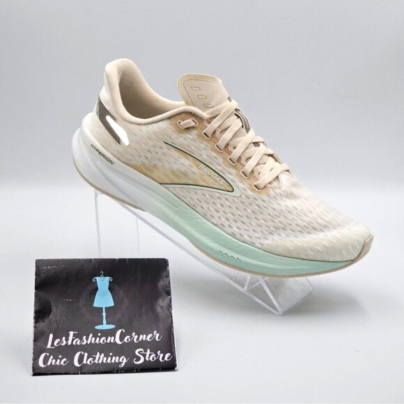 Brooks Women's Beige White Mint Hyperion Tempo Running Shoes Sz 10 2930 - Picture 13 of 16